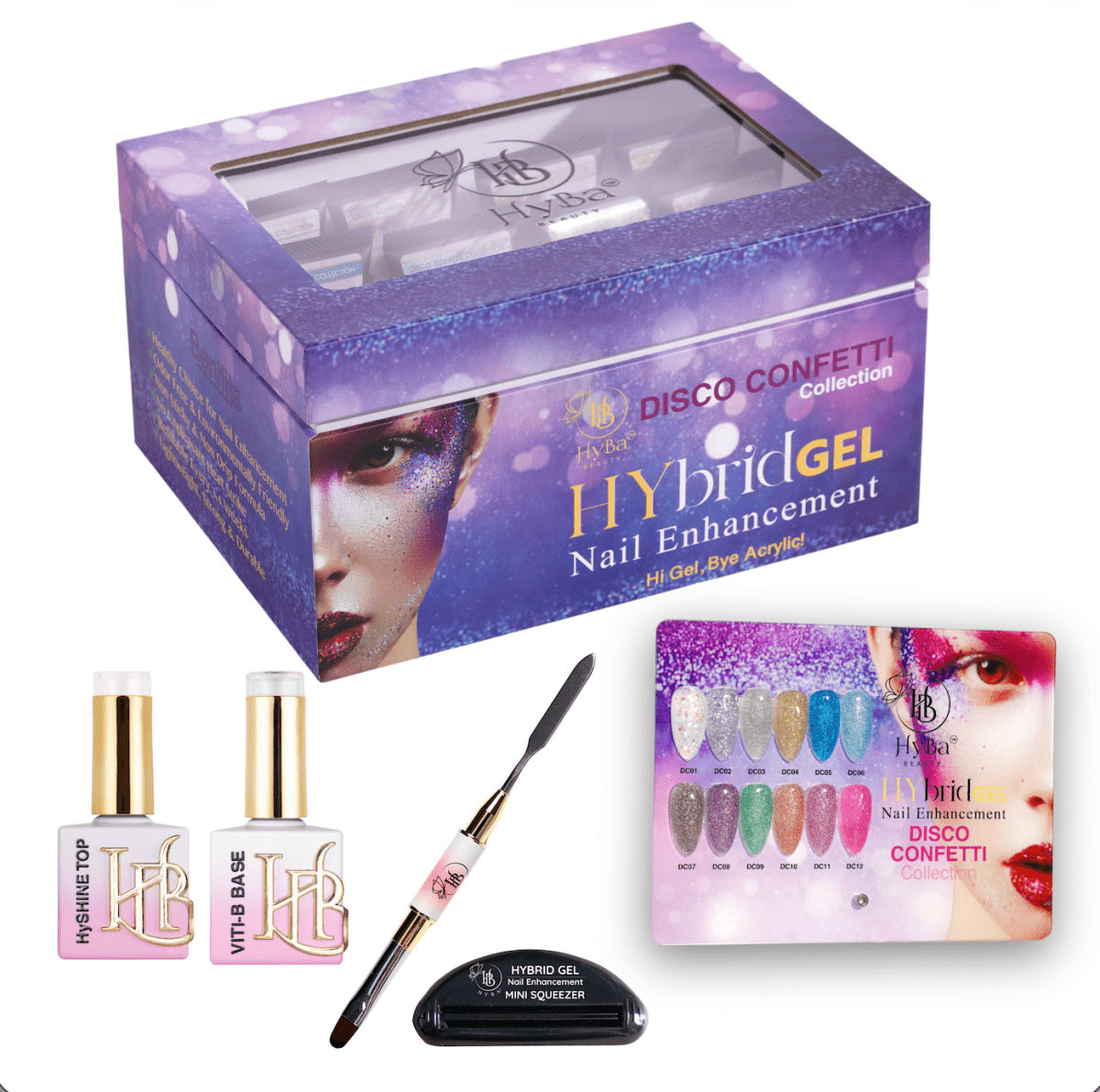 #5 DISCO CONFETTI 30ml Box Set - HyGEL® Hybrid Gel Nail System